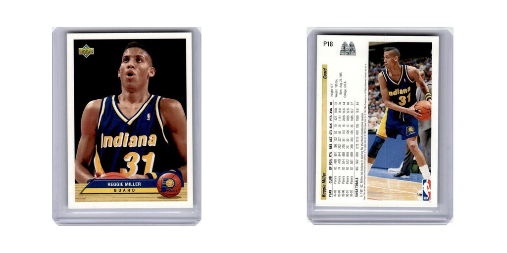Reggie Miller 1992 Upper Deck McDonald's #P18 Indiana Pacers Basketball Card NM
