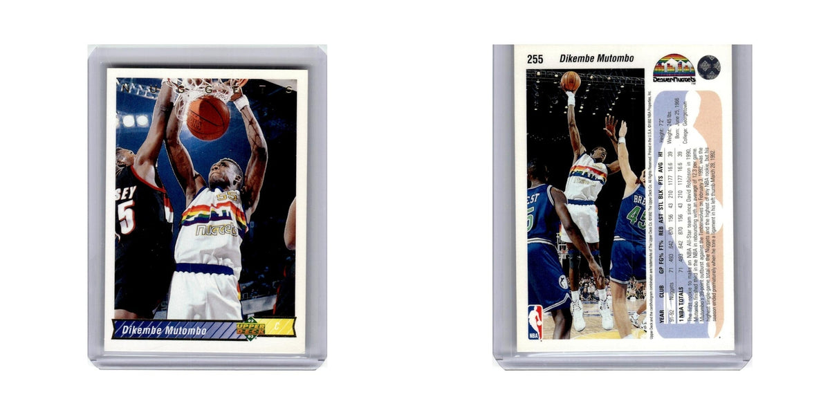 Dikembe Mutombo 1992 Upper Deck #255 Denver Nuggets Basketball Card NM