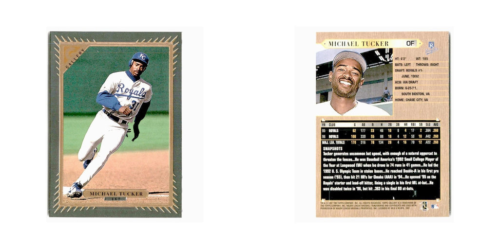 Michael Tucker 1997 Topps Gallery #167 Kansas City Royals Baseball Card NM