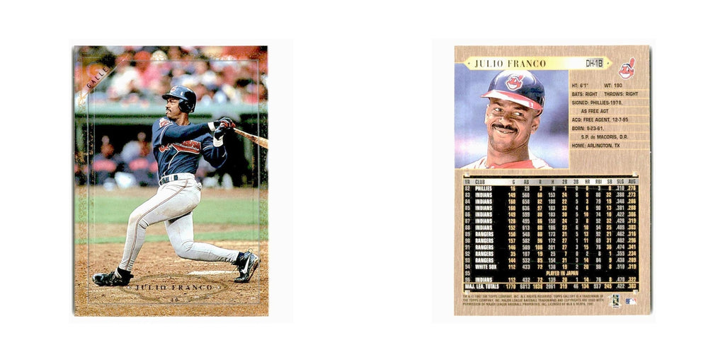 Julio Franco 1997 Topps Gallery #40 Cleveland Indians Baseball Card NM