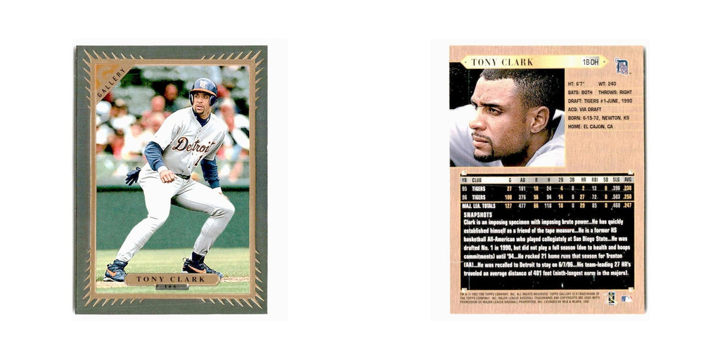Tony Clark 1997 Topps Gallery #166 Detroit Tigers Baseball Card NM