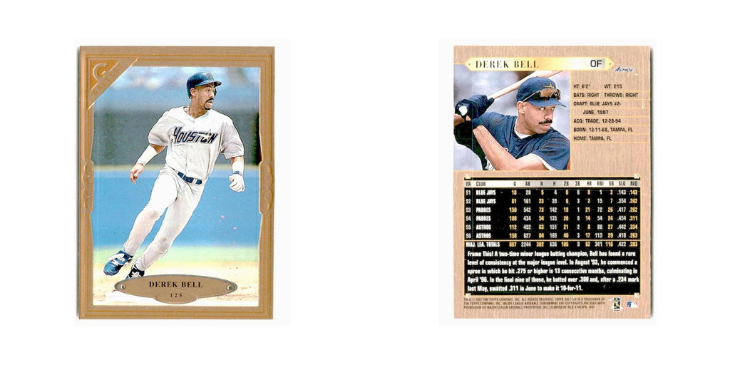 Derek Bell 1997 Topps Gallery #125 Houston Astros Baseball Card NM