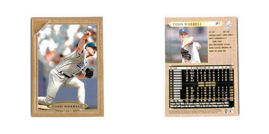 Todd Worrell 1997 Topps Gallery #13 Los Angeles Dodgers Baseball Card NM
