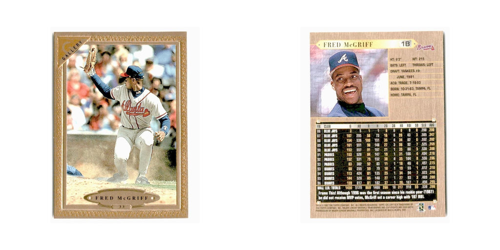 Fred Mcgriff 1997 Topps Gallery #33 Atlanta Braves Baseball Card NM