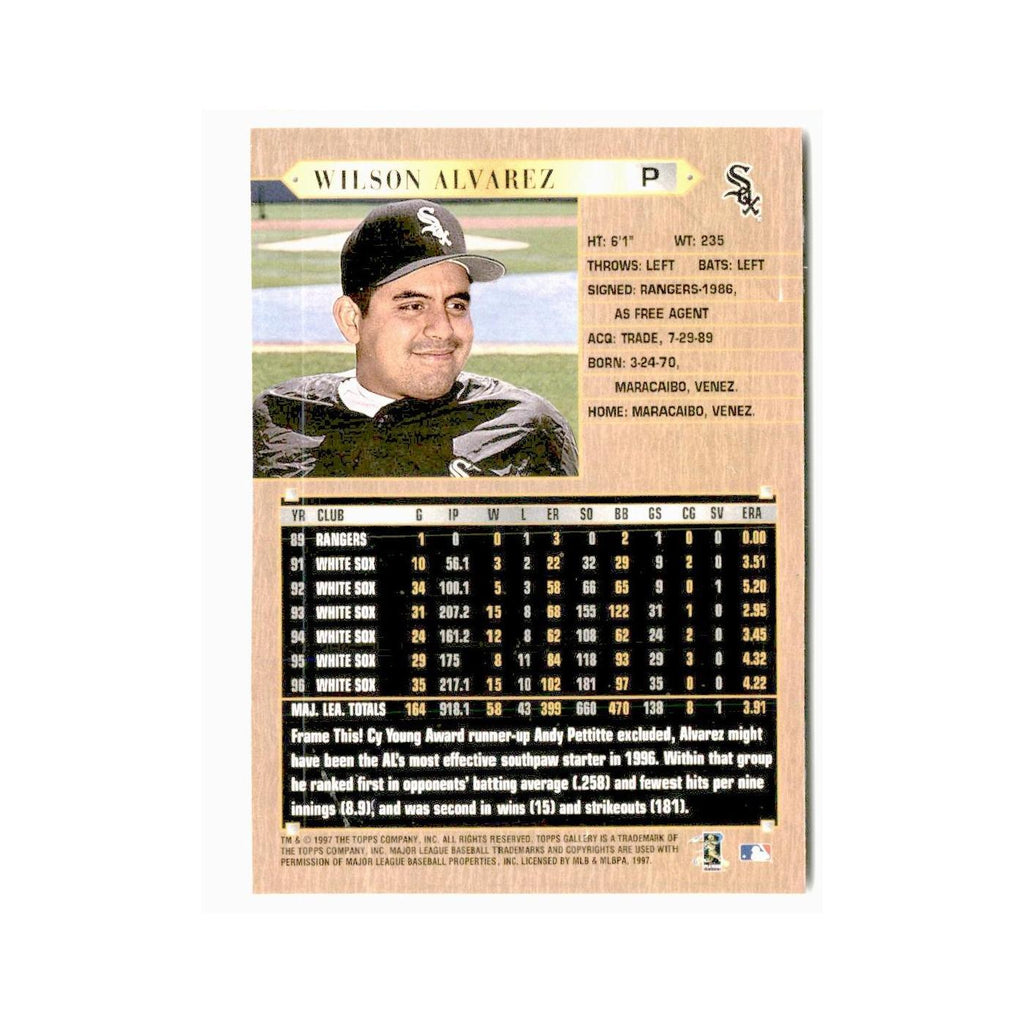 Wilson Alvarez 1997 Topps Gallery #118 Tampa Bay Devil Rays Baseball Card NM