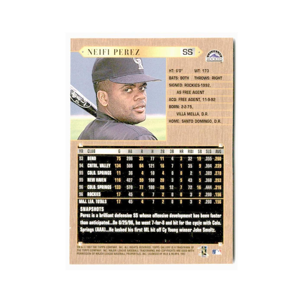 Neifi Perez 1997 Topps Gallery #162 Colorado Rockies Baseball Card NM