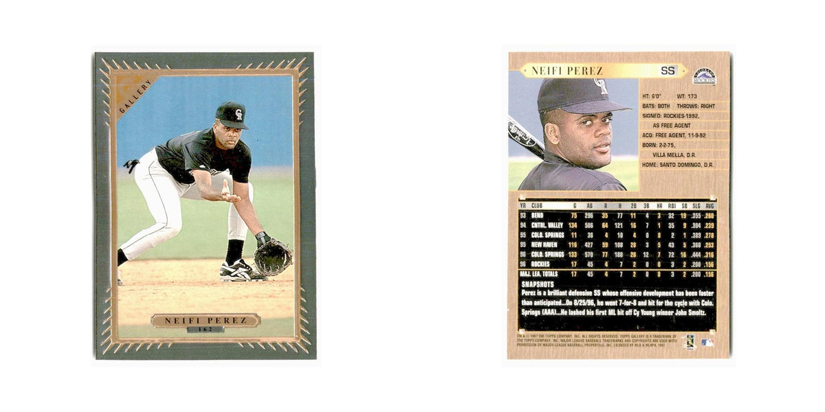 Neifi Perez 1997 Topps Gallery #162 Colorado Rockies Baseball Card NM