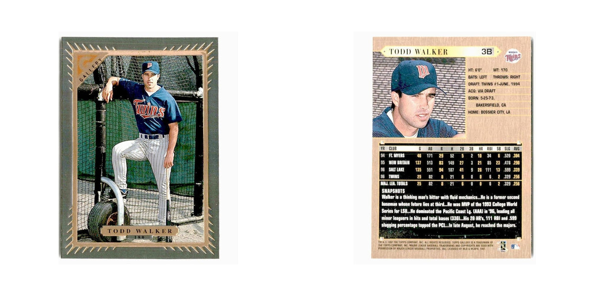 Todd Walker 1997 Topps Gallery #180 Minnesota Twins Twins Baseball Card NM