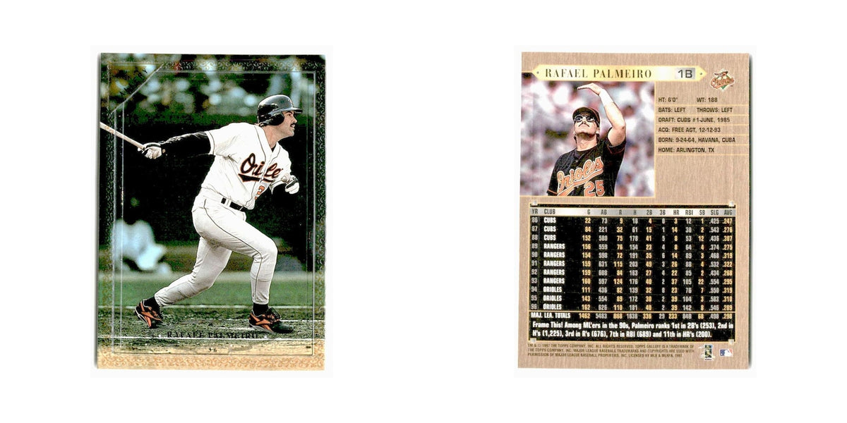 Rafael Palmeiro 1997 Topps Gallery #36 Baltimore Orioles Baseball Card NM