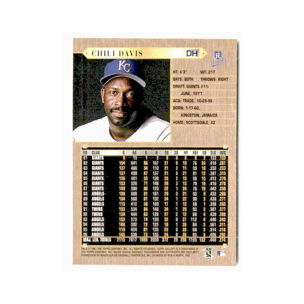 Chili Davis 1997 Topps Gallery #9 Kansas City Royals Baseball Card NM