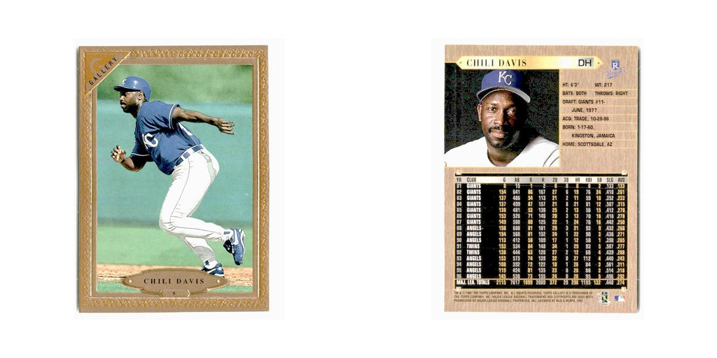 Chili Davis 1997 Topps Gallery #9 Kansas City Royals Baseball Card NM