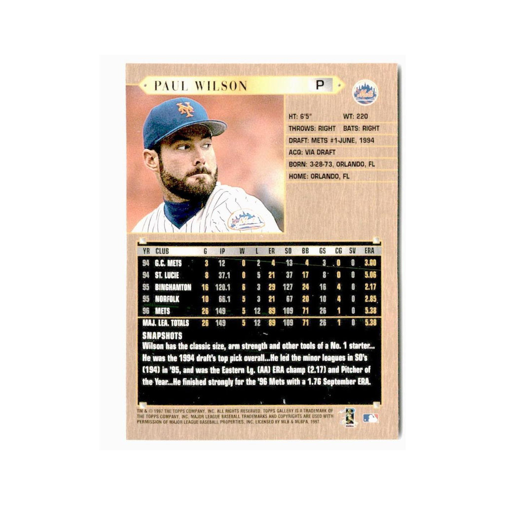 Paul Wilson 1997 Topps Gallery #156 New York Mets Baseball Card NM