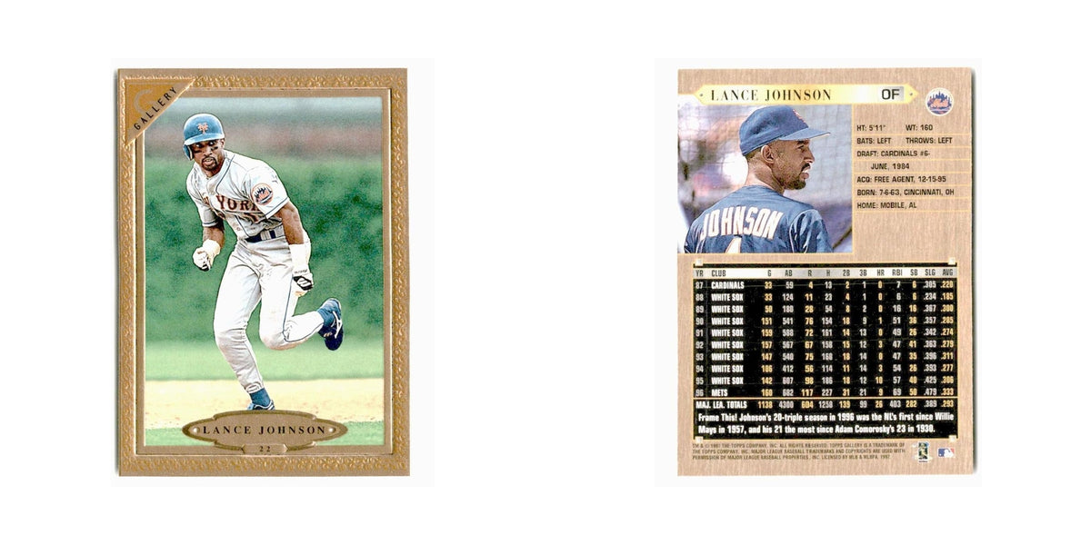 Lance Johnson 1997 Topps Gallery #22 New York Mets Baseball Card NM