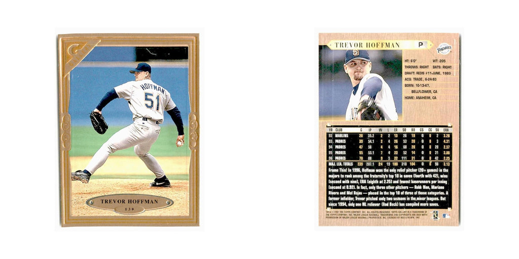 Trevor Hoffman 1997 Topps Gallery #130 San Diego Padres Baseball Card NM