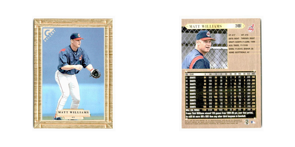 Matt Williams 1997 Topps Gallery #49 Cleveland Indians Baseball Card NM