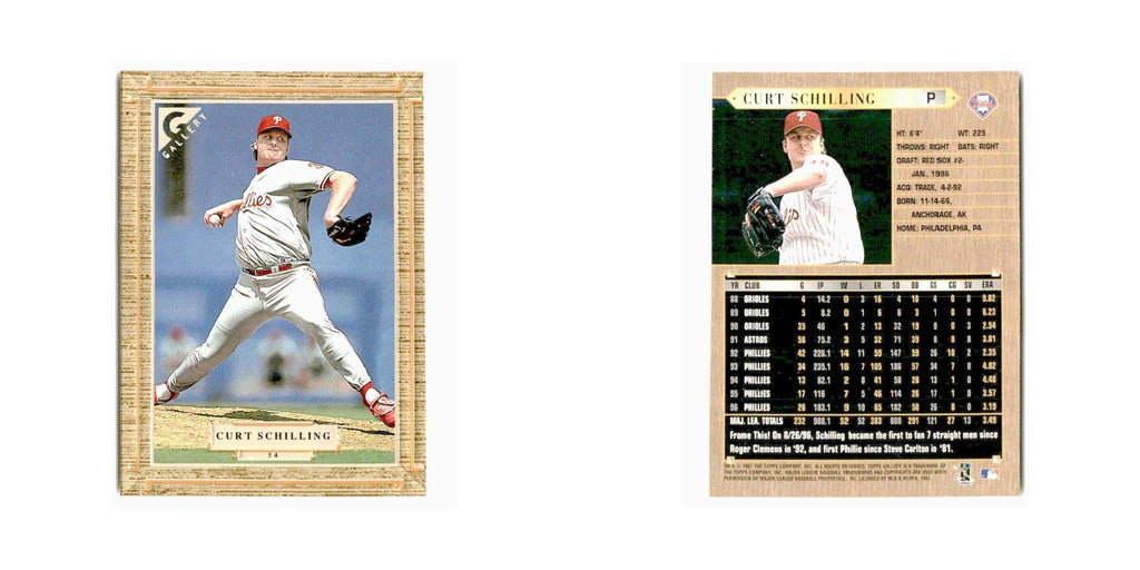 Curt Schilling 1997 Topps Gallery #54 Philadelphia Phillies Baseball Card NM