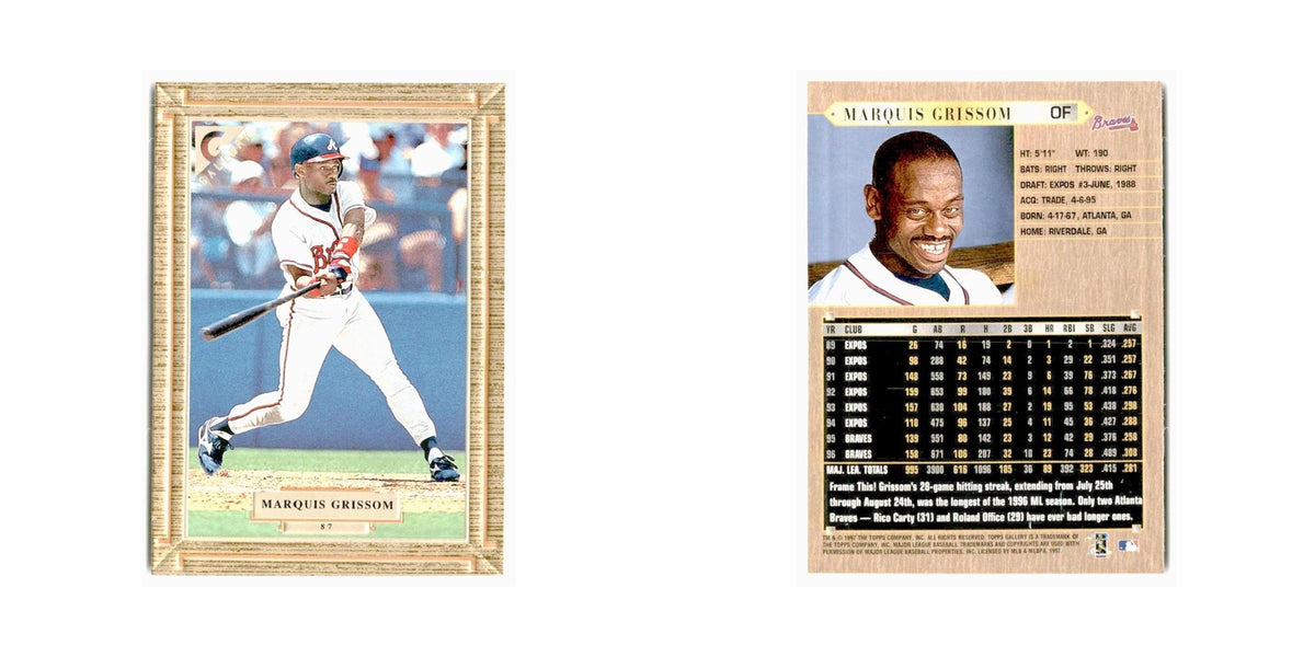 Marquis Grissom 1997 Topps Gallery #87 Cleveland Indians Baseball Card NM
