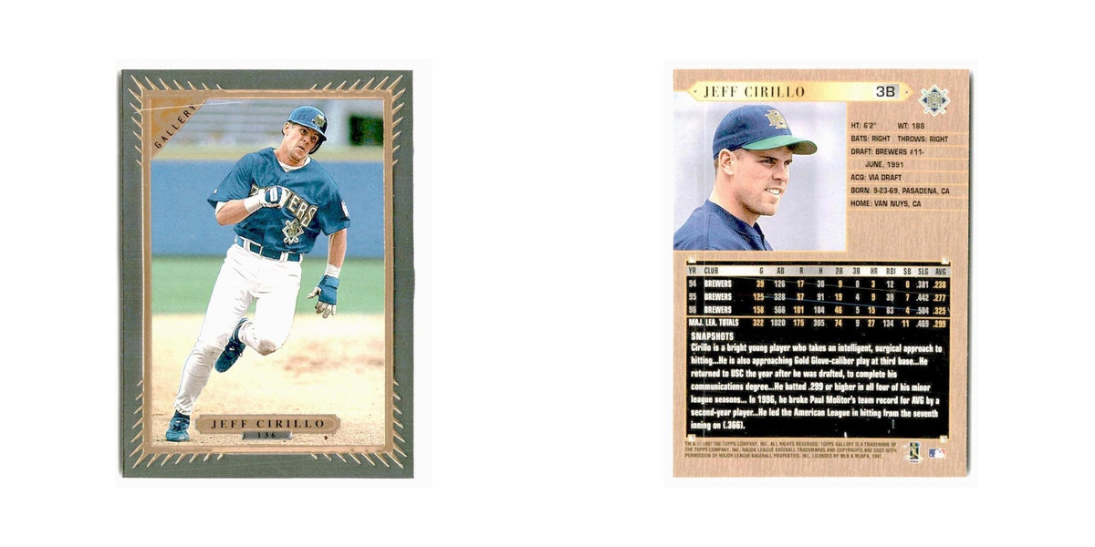 Jeff Cirillo 1997 Topps Gallery #136 Milwaukee Brewers Baseball Card NM