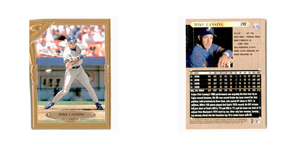 Mike Lansing 1997 Topps Gallery #106 Montreal Expos Baseball Card NM