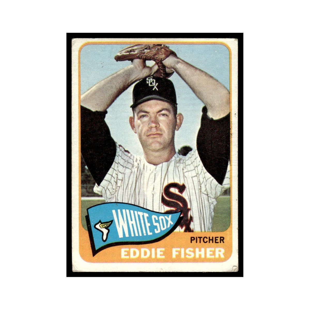 1965 Topps Baseball Card (Damaged) Eddie Fisher White Sox #328