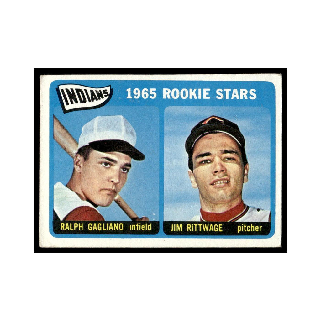 1965 Topps Baseball Card Ralph Gagliano/Jim Rittwage RC Indians #501