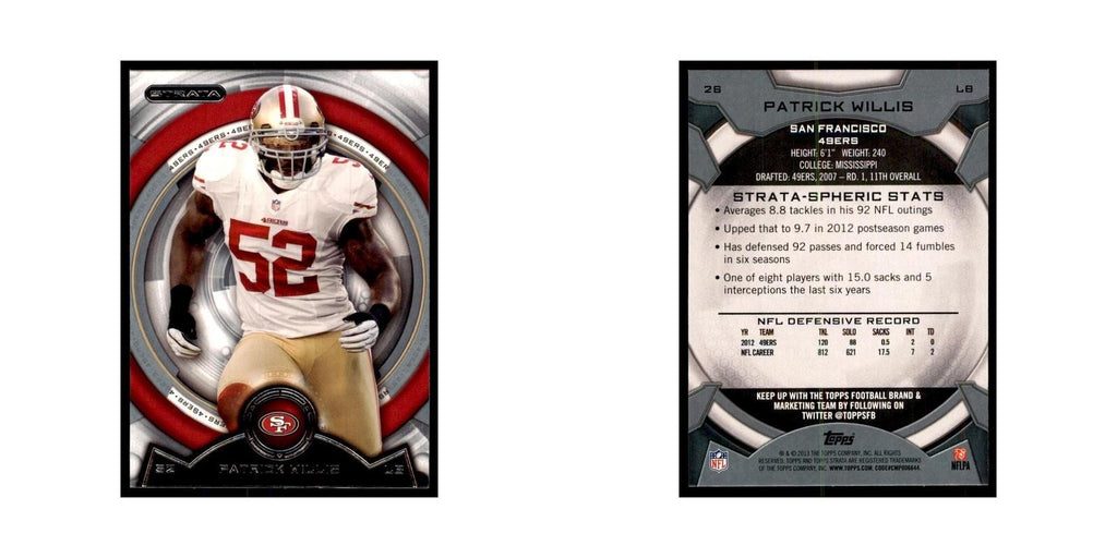 2013 Topps Strata Patrick Willis Football Cards #26
