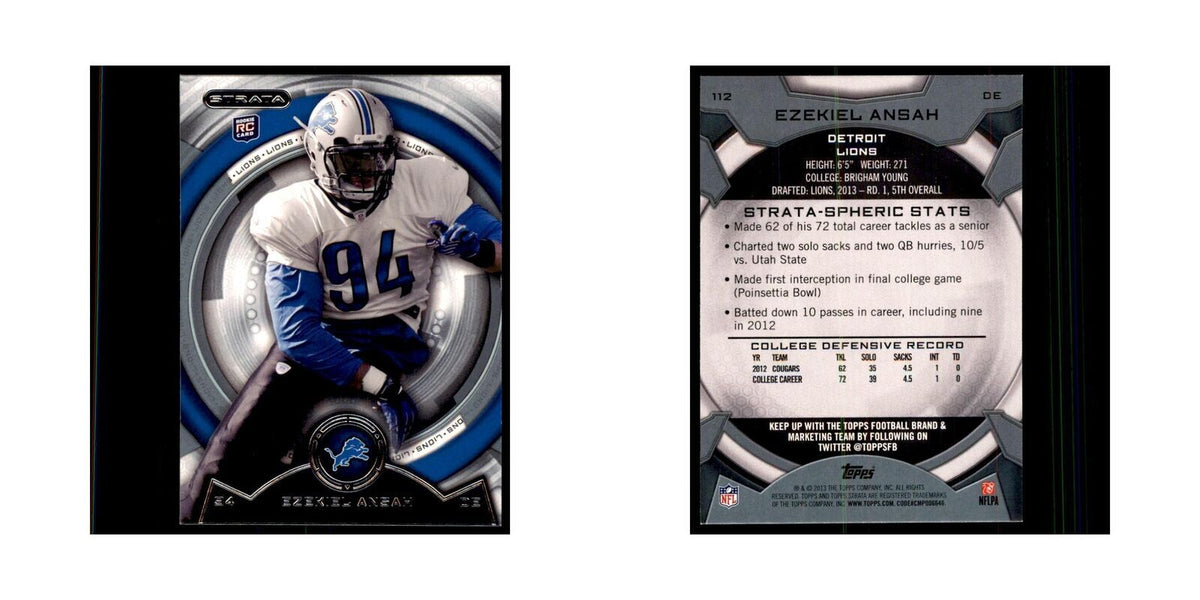 2013 Topps Strata Ezekiel Ansah RC Football Cards #112