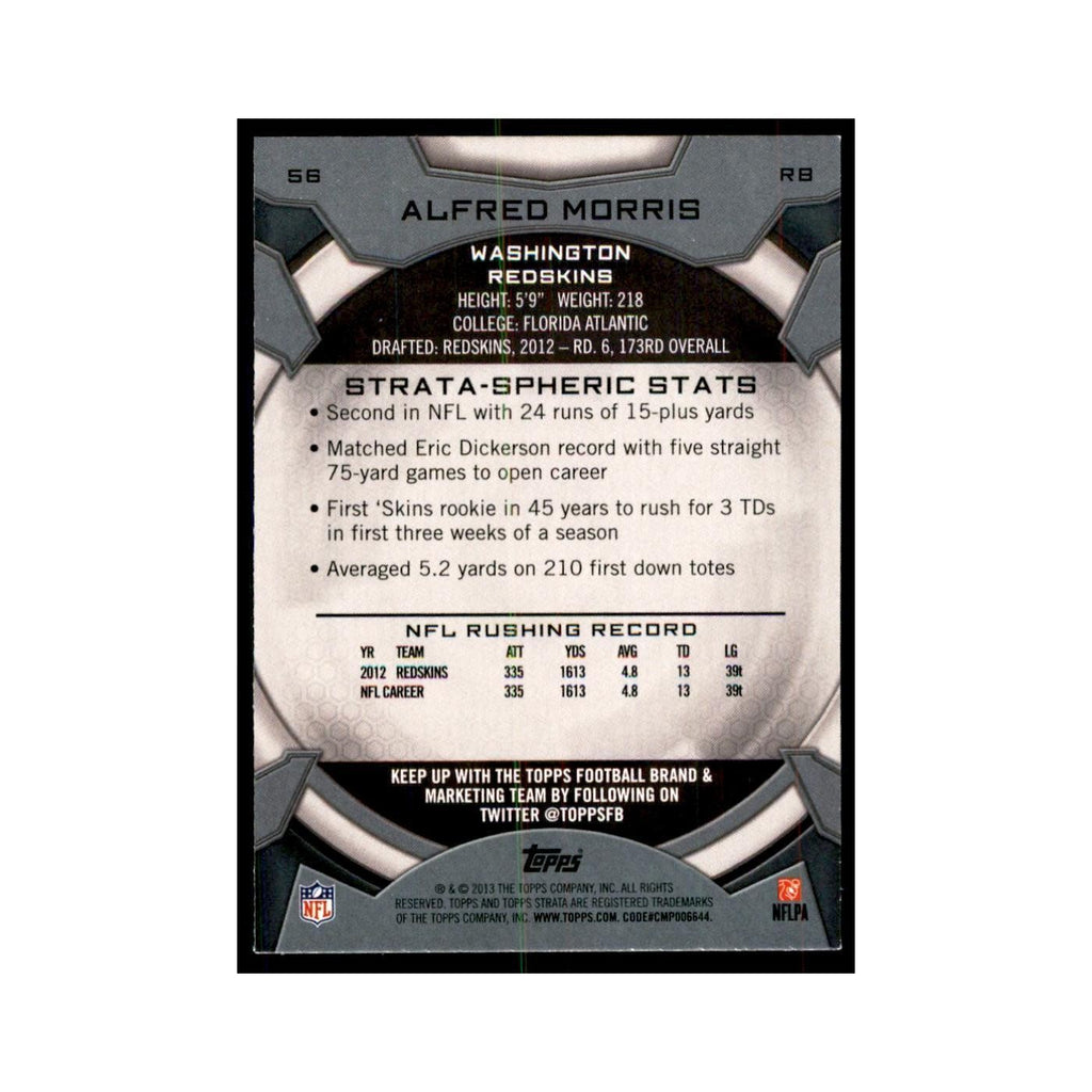 2013 Topps Strata Alfred Morris Football Cards #56