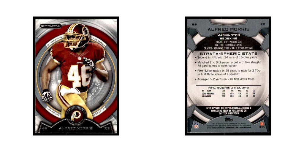 2013 Topps Strata Alfred Morris Football Cards #56