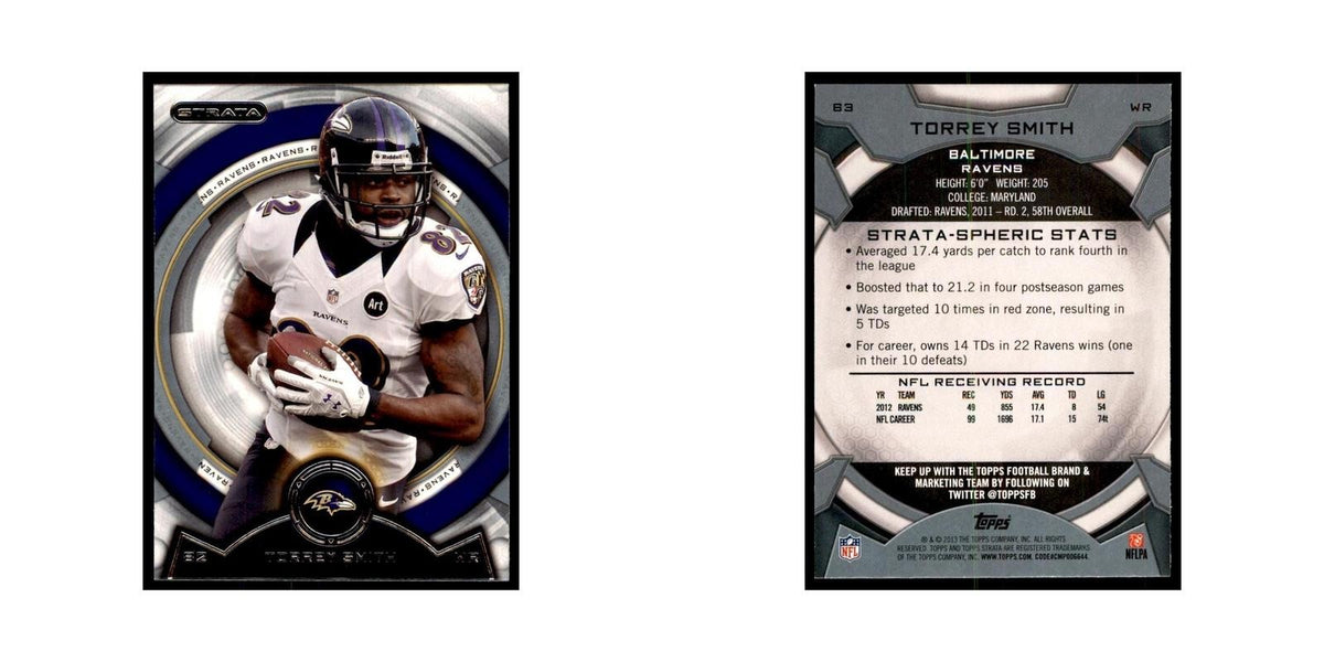 2013 Topps Strata Torrey Smith Football Cards #63