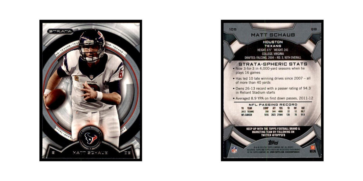 2013 Topps Strata Matt Schaub Football Cards #105