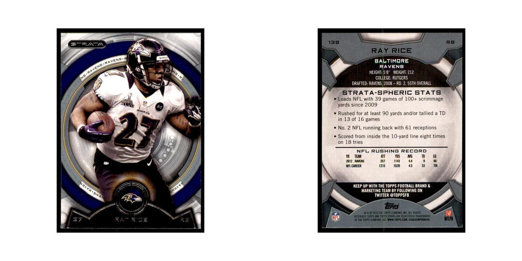 2013 Topps Strata Ray Rice Football Cards #138