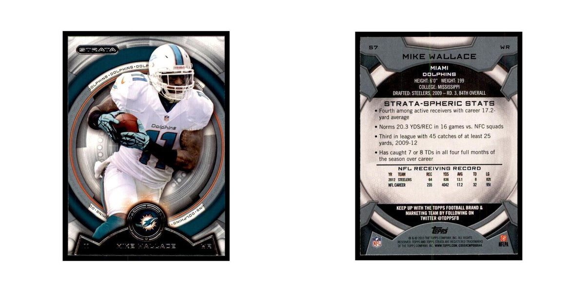 2013 Topps Strata Mike Wallace Football Cards #57