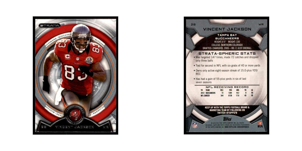 2013 Topps Strata Vincent Jackson Football Cards #28