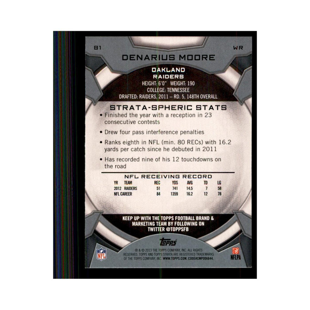 2013 Topps Strata Denarius Moore Football Cards #81