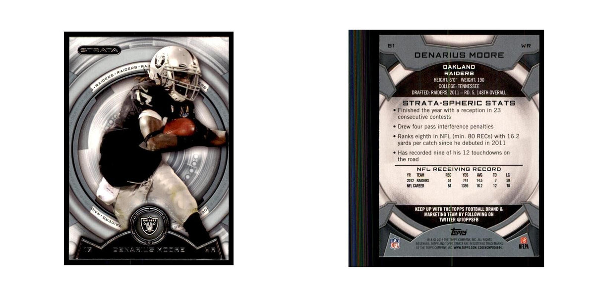 2013 Topps Strata Denarius Moore Football Cards #81