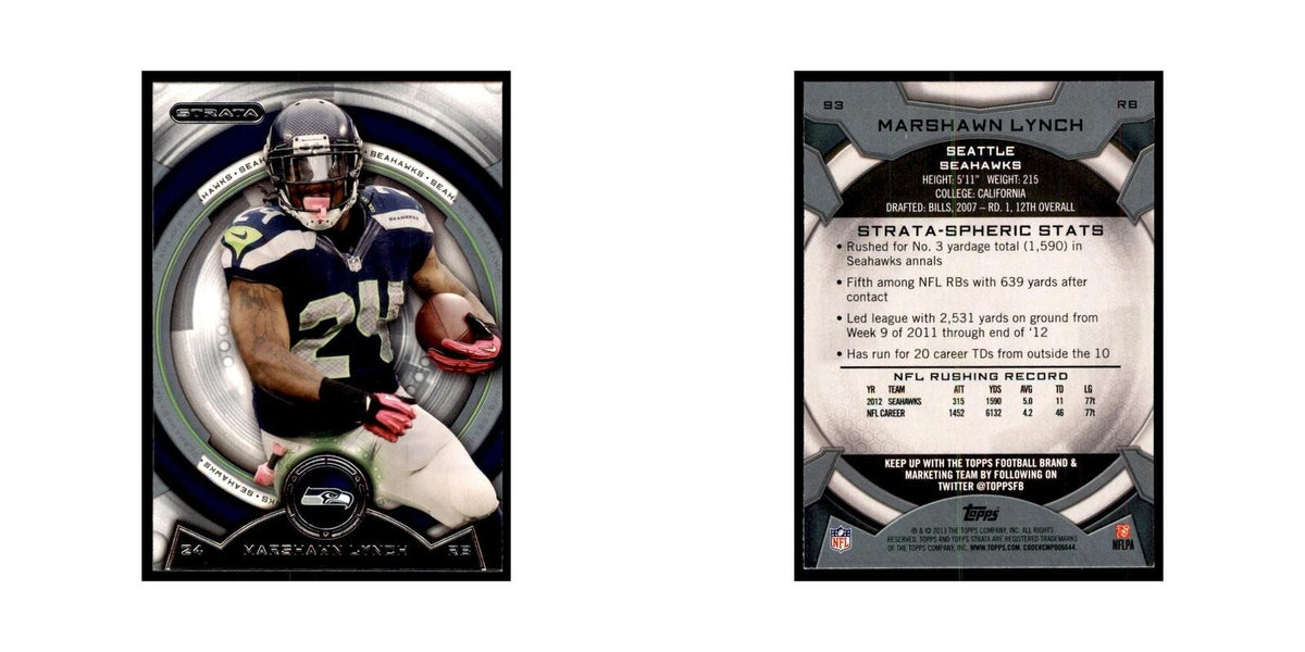 2013 Topps Strata Marshawn Lynch Football Cards #93