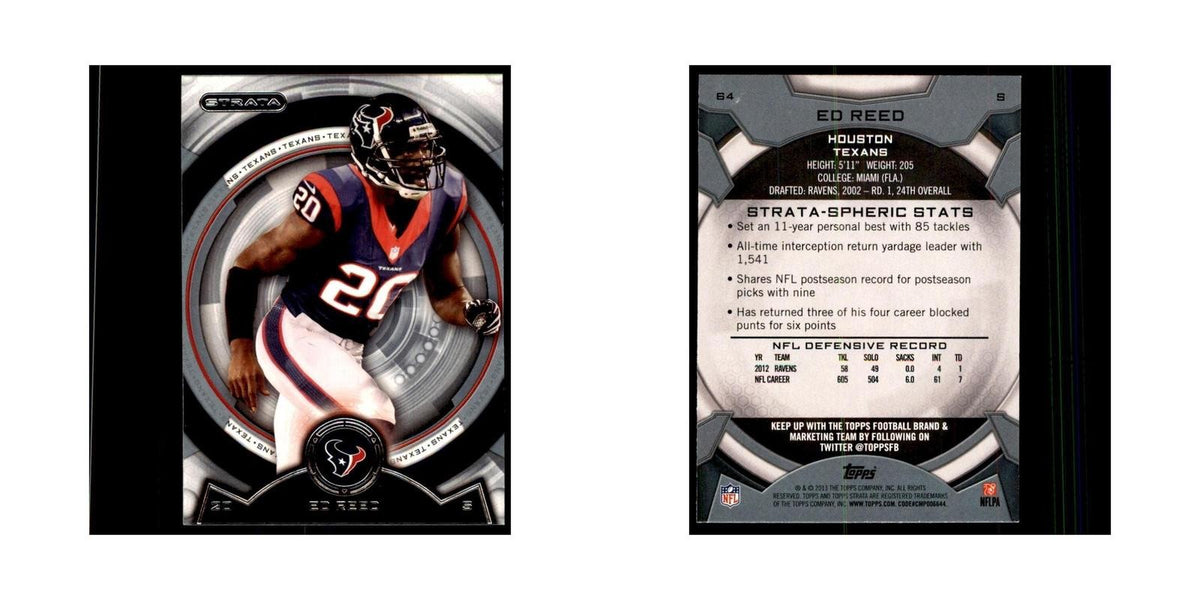 2013 Topps Strata Ed Reed Football Cards #64