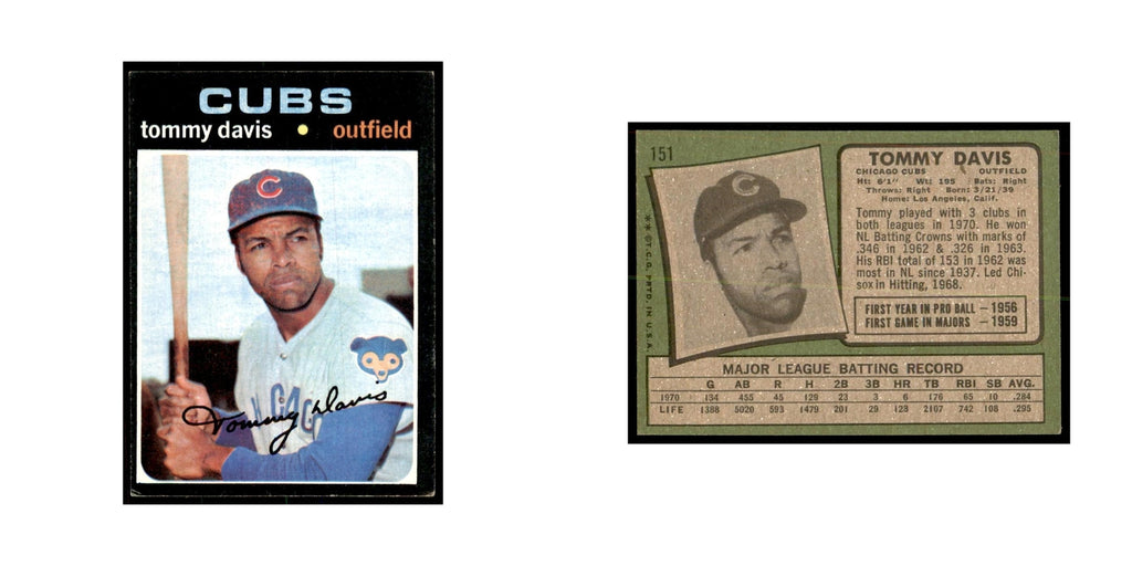 1971 Topps Tommy Davis Baseball Cards #151