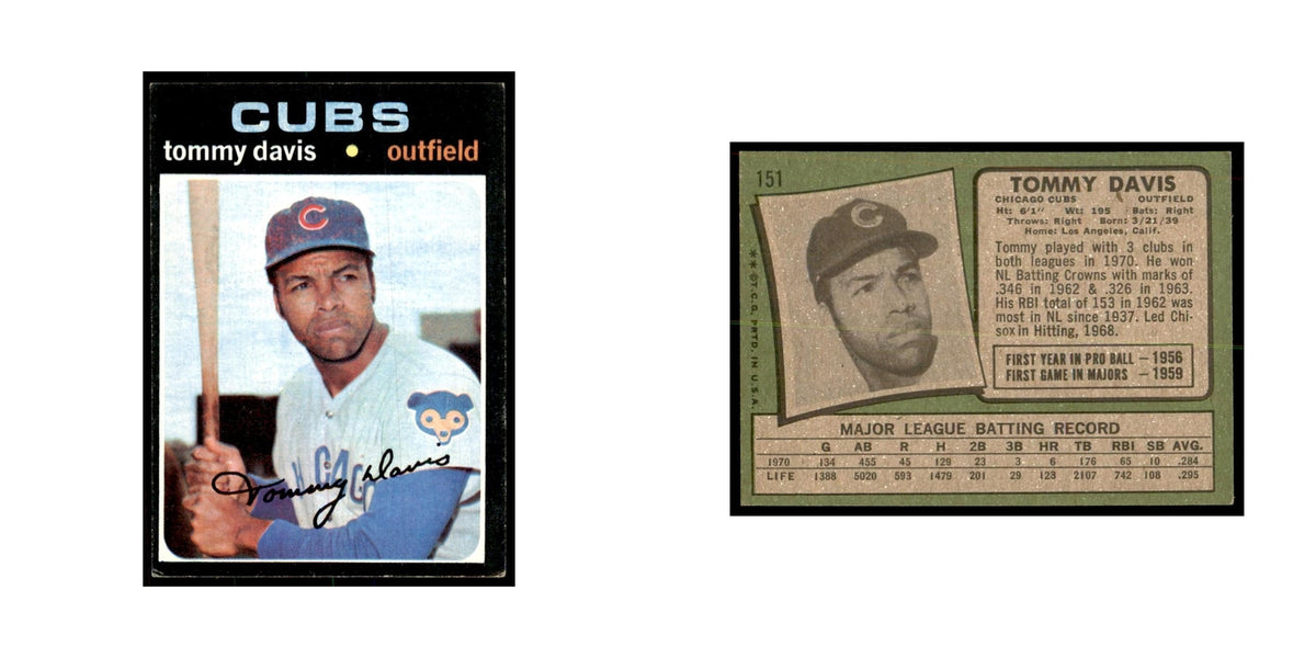 1971 Topps Tommy Davis Baseball Cards #151