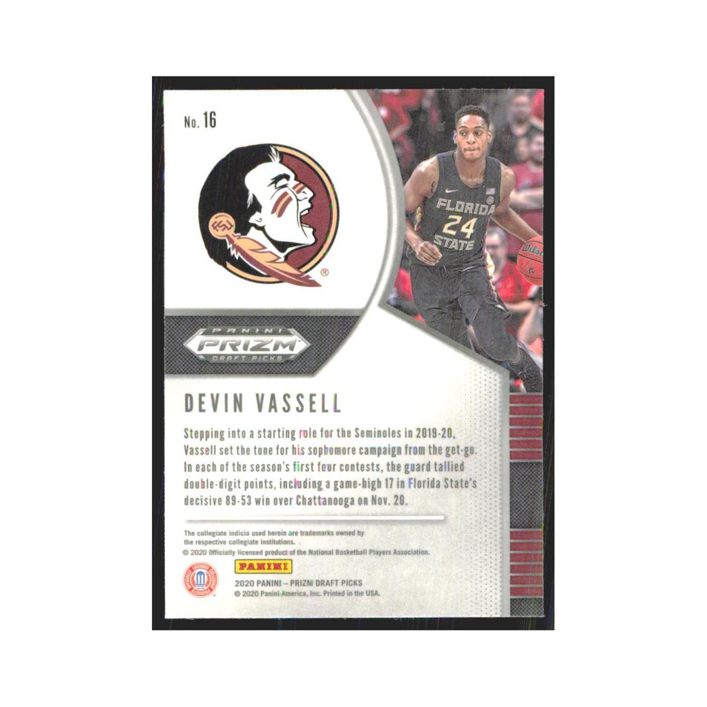 2020 Panini Prizm Draft Devin Vassell RC Florida State Seminoles #16