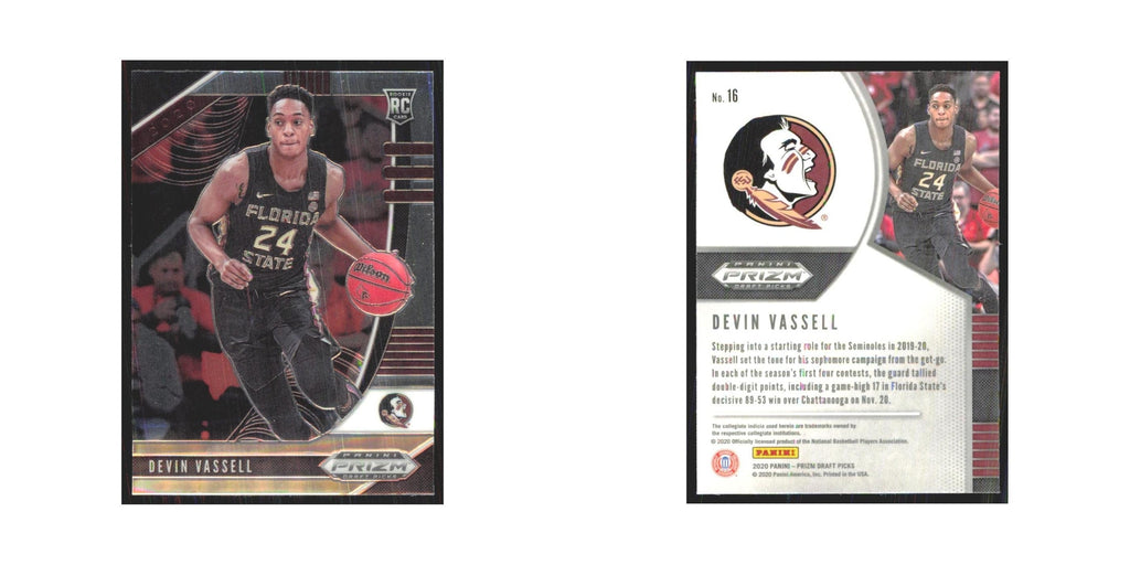 2020 Panini Prizm Draft Devin Vassell RC Florida State Seminoles #16