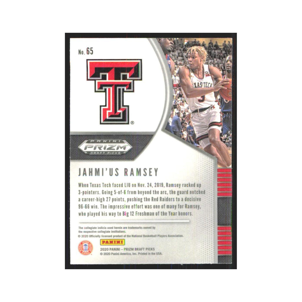 2020 Panini Prizm Draft Jahmi'us Ramsey RC Texas Tech Red Raiders #65