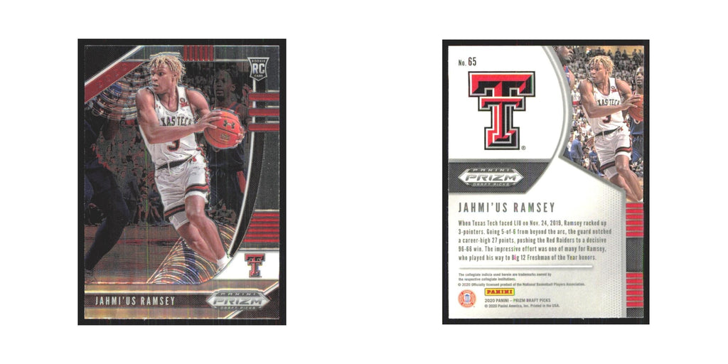 2020 Panini Prizm Draft Jahmi'us Ramsey RC Texas Tech Red Raiders #65
