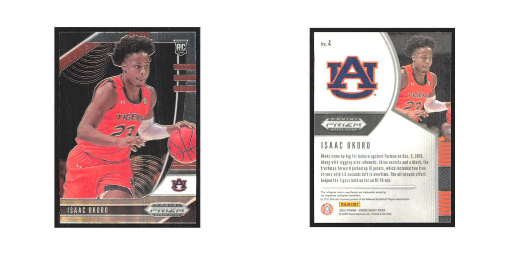 2020 Panini Prizm Draft Isaac Okoro RC Auburn Tigers #4