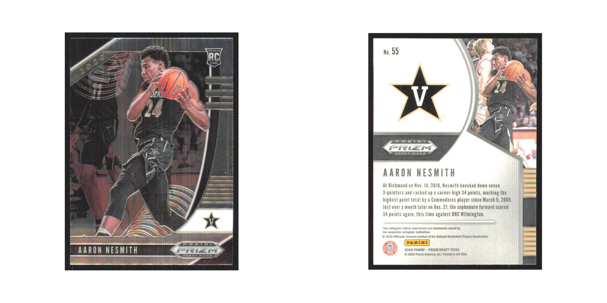 2020 Panini Prizm Draft Aaron Nesmith RC Vanderbilt Commodores #55