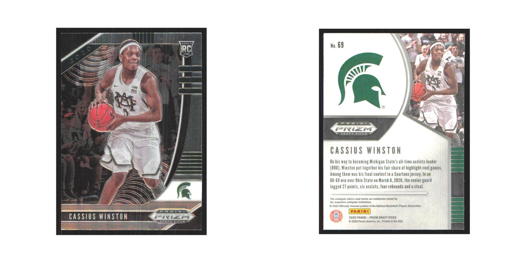 2020 Panini Prizm Draft Cassius Winston RC Michigan State Spartans #69