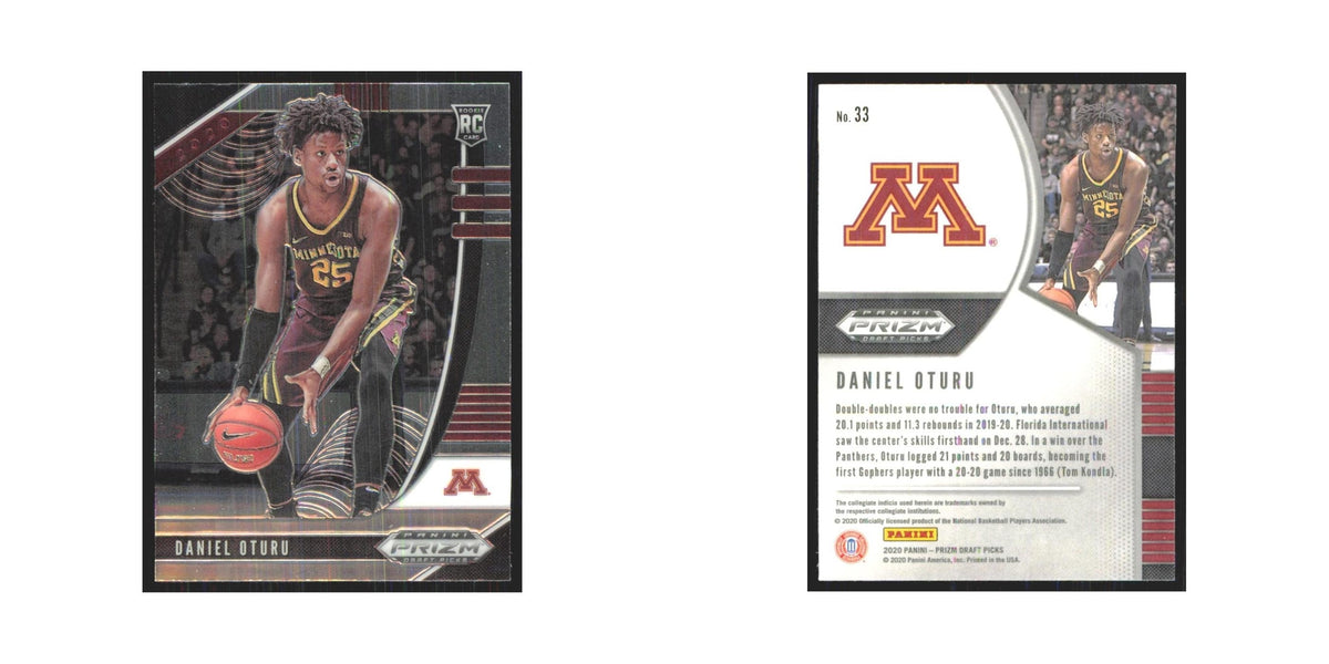 2020 Panini Prizm Draft Daniel Oturu RC Minnesota Golden Gophers #33