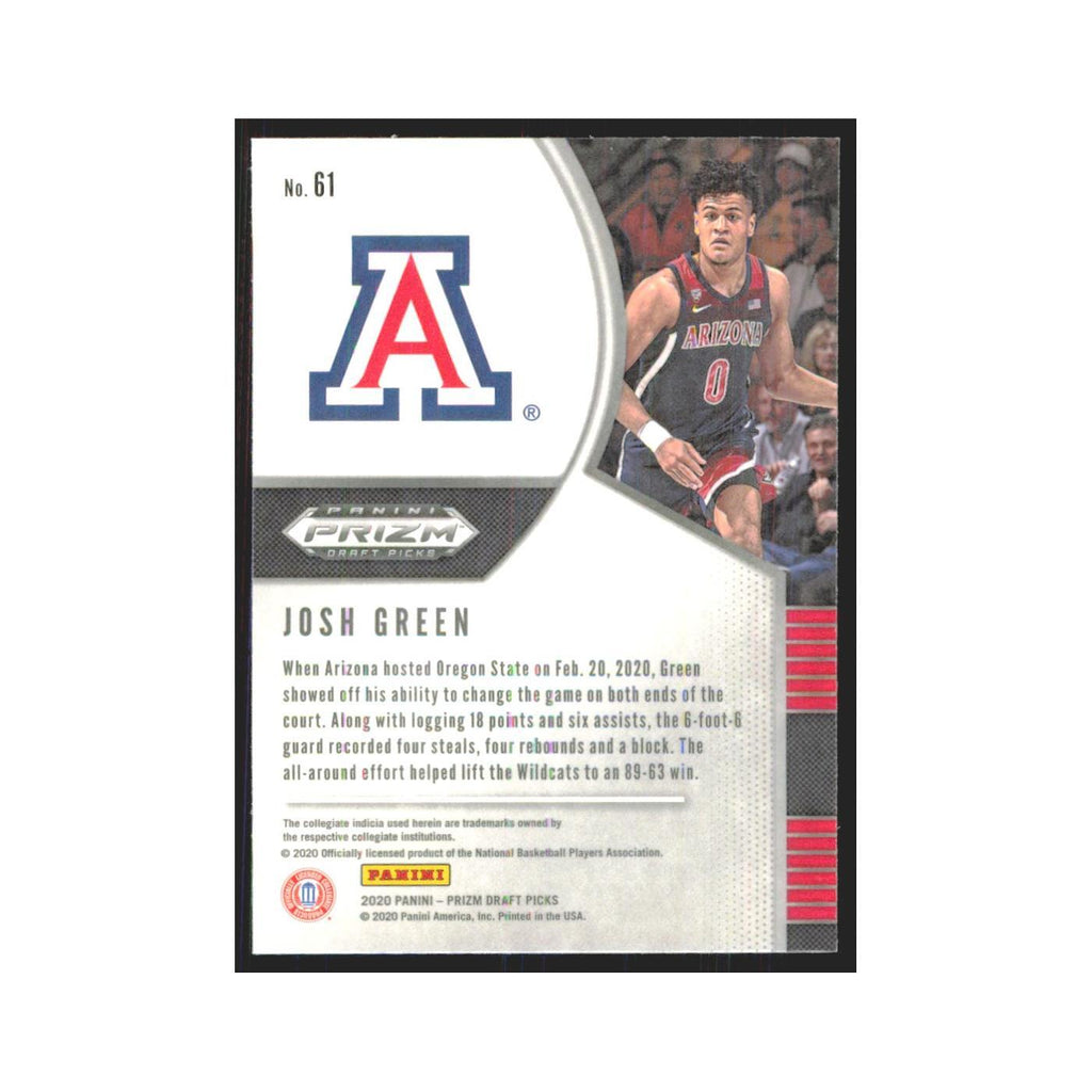 2020 Panini Prizm Draft Josh Green RC Arizona Wildcats #61