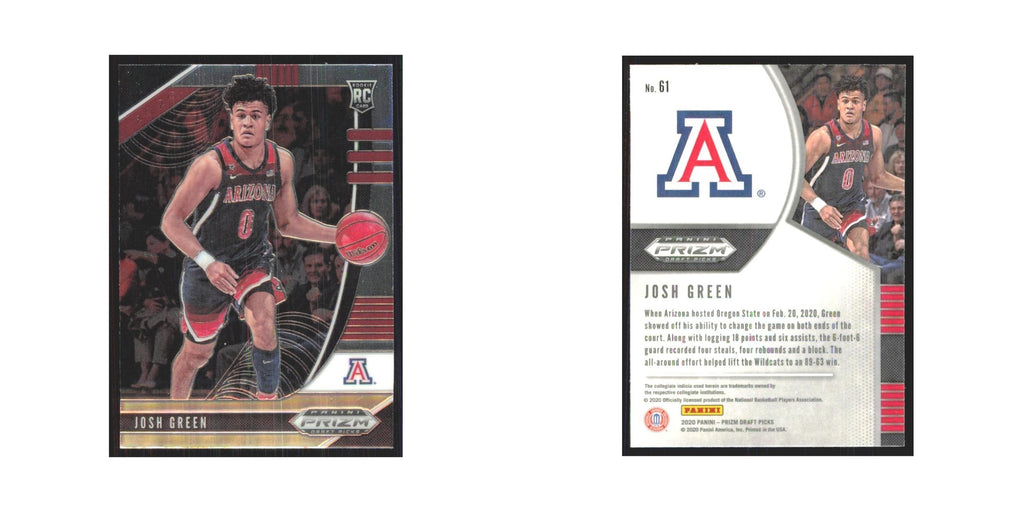 2020 Panini Prizm Draft Josh Green RC Arizona Wildcats #61